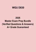 WGU D830 Study Guide PDF &vert; Practice Questions&comma; Revision Notes & Exam Prep
