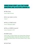 SGRHO EXAM SCRIPT 2026 TEST PAPER&NewLine;QUESTIONS AND SOLUTIONS GRADED A&plus;