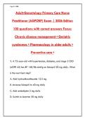 AGPCNP EXAM 2026 &ndash; ADULT-GERONTOLOGY PRIMARY CARE COMPLETE TEST BANK WITH CORRECT ANSWERS & RATIONALES&NewLine;&NewLine;