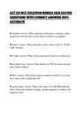ACT 235 NCC SOLUTION BUNDLE 2026 SOLVED&NewLine;QUESTIONS WITH CORRECT ANSWERS 100&percnt;&NewLine;ACCURATE