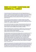 RNSG 1413 EXAM 1 QUESTIONS AND ANSWERS ALL CORRECT 