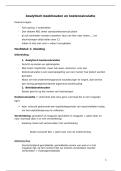 Samenvatting Analytische kostencalculatie