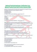 National Pesticide Applicator Certification Core Manual Practice Exam with Correct Answers 2026