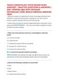 TEXAS COSMETOLOGY STATE BOARD EXAM 2026&sol;2027 &ndash; PRACTICE QUESTIONS & ANSWERS &vert; 200&plus; VERIFIED Q&A WITH DETAILED RATIONALES &vert; HAIR&comma; SKIN & CHEMICAL SERVICES PREP