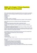 RNSG 1413 Chapter 15 Exam Questions with 100&percnt; Correct Answers