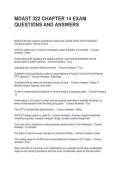 MDAST 322 CHAPTER 14 EXAM QUESTIONS AND ANSWERS
