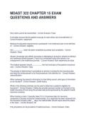 MDAST 322 CHAPTER 15 EXAM QUESTIONS AND ANSWERS