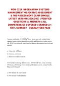 WGU C724 INFORMATION SYSTEMS MANAGEMENT OBJECTIVE ASSESSMENT & PRE-ASSESSMENT EXAM BUNDLE LATEST VERSION 2026&sol;2027 &vert; VERIFIED QUESTIONS & ANSWERS &vert; ALL COMPETENCIES COVERED &vert; GRADED A&plus; &vert; 100&percnt; CORRECT &vert; GUARANTEED PASS&NewLine;