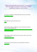 Vehicle Communication Systems Exam V2 2026&sol;2027 &vert; &NewLine;ASE&sol;SAE-Aligned Automotive Electronics &vert; Verified &NewLine;Questions & Answers &vert; 100&percnt; Correct 