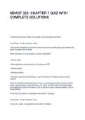 MDAST 322- CHAPTER 7 QUIZ WITH COMPLETE SOLUTIONS