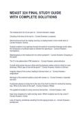 MDAST 324 FINAL STUDY GUIDE WITH COMPLETE SOLUTIONS