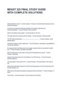 MDAST 325 FINAL STUDY GUIDE WITH COMPLETE SOLUTIONS