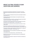 MDAST 323 FINAL REVIEW D EXAM QUESTIONS AND ANSWERS