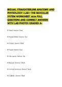 BIO201L LAB 7 THE MUSCULAR SYSTEM&NewLine;2026 FULL SOLUTION WORKSHEET&NewLine;QUESTIONS AND ANSWERS WITH&NewLine;UPDATED LAB PHOTOS VERIFIED PASS