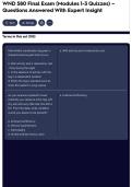 WND 580 Final Exam &lpar;Modules 1-3 Quizzes&rpar; &ndash;&NewLine;Questions Answered With Expert Insight
