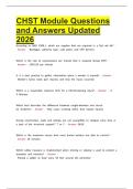 CHST Module Questions and Answers Updated 2026