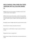 BIOD 210 FINAL PAPER 2026 FULL Q&A&NewLine;STUDY GUIDE GRADED A&plus;
