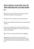 BIOD 121 MODULE 1 ACTUAL TEST PAPER 2026&NewLine;COMPLETE QUESTIONS AND SOLUTIONS&NewLine;GRADED A&plus;