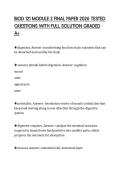 BIOD 121 MODULE 1 FINAL PAPER 2026 TESTED&NewLine;QUESTIONS WITH FULL SOLUTION GRADED&NewLine;A&plus;