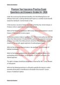 Pearson Vue Insurance Practice Exam Questions and Answers Graded A&plus; 2026