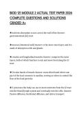 BIOD 121 MODULE 2 EXAM SCRIPT 2026 TEST&NewLine;PAPER QUESTIONS AND SOLUTIONS GRADED&NewLine;A&plus;