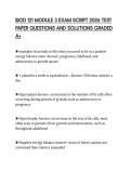 BIOD 121 MODULE 3 ACTUAL TEST PAPER 2026&NewLine;COMPLETE QUESTIONS AND SOLUTIONS&NewLine;GRADED A&plus;