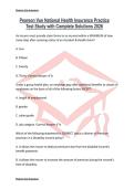 Pearson Vue National Health Insurance Practice Test Study with Complete Solutions 2026