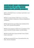 ACUTE KIDNEY INJURY COMPREHENSIVE&NewLine;EXAMINATION TEST 2026 VERIFIED&NewLine;QUESTIONS AND ANSWERS GRADED A&plus;
