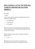 BIOD 121 MODULE 3 EXAM SCRIPT 2026 TEST&NewLine;PAPER QUESTIONS AND SOLUTIONS GRADED&NewLine;A&plus;