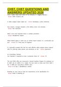 CHST&comma; CHST QUESTIONS AND ANSWERS UPDATED 2026