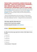 TEXAS PUBLIC ADJUSTER LICENSE EXAM &lpar;3-20&rpar; 2026&sol;2027 &ndash; PRACTICE QUESTIONS & ANSWERS &vert; 200&plus; VERIFIED Q&A WITH DETAILED RATIONALES &vert; INSURANCE LAW & CLAIMS PREP