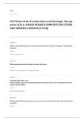 ONCC oncology nursing certification EXAM A&plus; GRADE ASSURED COMPLETE SOLUTIONS AND VERIFIED ANSWERS