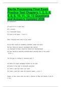Sterile Processing Final Exam Practice Test Chapters 1&comma; 2&comma; 3&comma; 4&comma; 5&comma; 6&comma; 8&comma; 10&comma; 11&comma; 12&comma; 13 Questions and Answers Updated 2026