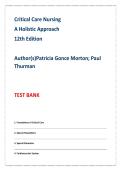 Critical Care Nursing Test Bank &vert; Morton 12th Edition &vert; ICU Practice Questions & NCLEX Prep Exam Review