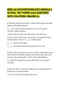 BIOD 331 PATHOPHYSIOLOGY MODULE 8&NewLine;ACTUAL TEST PAPER 2026 QUESTIONS&NewLine;WITH SOLUTIONS GRADED A&plus;