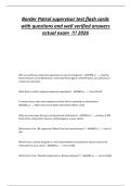 Border Patrol supervisor test flash cards&NewLine;with questions and well verified answers&NewLine;actual exam &excl;&excl;&excl; 2026