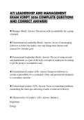 ATI LEADERSHIP AND MANAGEMENT&NewLine;EXAM SCRIPT 2026 COMPLETE QUESTIONS&NewLine;AND CORRECT ANSWERS