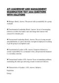 ATI LEADERSHIP AND MANAGEMENT&NewLine;EXAMINATION TEST 2026 QUESTIONS&NewLine;WITH SOLUTIONS