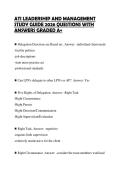 ATI LEADERSHIP AND MANAGEMENT&NewLine;STUDY GUIDE 2026 QUESTIONS WITH&NewLine;ANSWERS GRADED A&plus;