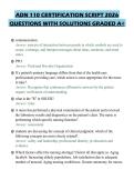 ADN 110 CERTIFICATION SCRIPT 2026&NewLine;QUESTIONS WITH SOLUTIONS GRADED A&plus;