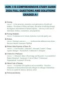 ADN 110 COMPREHENSIVE STUDY GUIDE&NewLine;2026 FULL QUESTIONS AND SOLUTIONS&NewLine;GRADED A&plus;