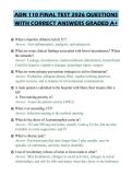 ADN 110 FINAL TEST 2026 QUESTIONS&NewLine;WITH CORRECT ANSWERS GRADED A&plus;