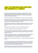 RNSG 1301 MIDTERM EXAM QUESTIONS AND ANSWERS ALL CORRECT 
