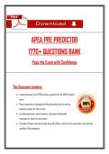 APEA PRE PREDICTOR  &NewLine;1770&plus; QUESTIONS BANK   &NewLine;Pass the Exam with Confidence