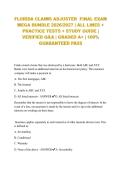 FLORIDA CLAIMS ADJUSTER  FINAL EXAM MEGA BUNDLE 2026&sol;2027 &vert; ALL LINES &plus; PRACTICE TESTS &plus; STUDY GUIDE &vert; VERIFIED Q&A &vert; GRADED A&plus; &vert; 100&percnt; GUARANTEED PASS