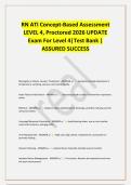 RN ATI Concept-Based Assessment&NewLine;LEVEL 4&comma; Proctored 2026 UPDATE&NewLine;Exam For Level 4&vert;Test Bank &vert;&NewLine;ASSURED SUCCESS
