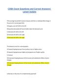 COBA Exam Questions and Correct Answers&vert; Latest Update