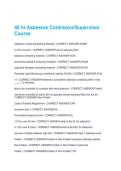 40 hr Asbestos Contractor&sol;Supervisor&NewLine;Course Questions and Answers Best rated A&plus; Guaranteed Success Latest Update