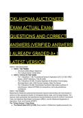 2026&sol;2027 Elite Oklahoma Auctioneer Exam Test Bank & Study Guide &vert; 88 Verified Q&A &lpar;UCC&comma; OREC&comma; ODAFF & Title 59&rpar;