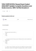 WGU C839V5&sol;D334 Passed Exam&vert; &lpar;Latest 2026&sol;2027 Update&rpar; Complete Questions and Guide Answers&comma; 100&percnt; Verified Graded A&plus;